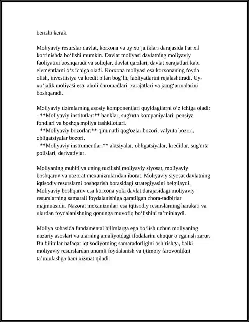MOLIYANING FUNDAMENTAL ASOSLARI 4