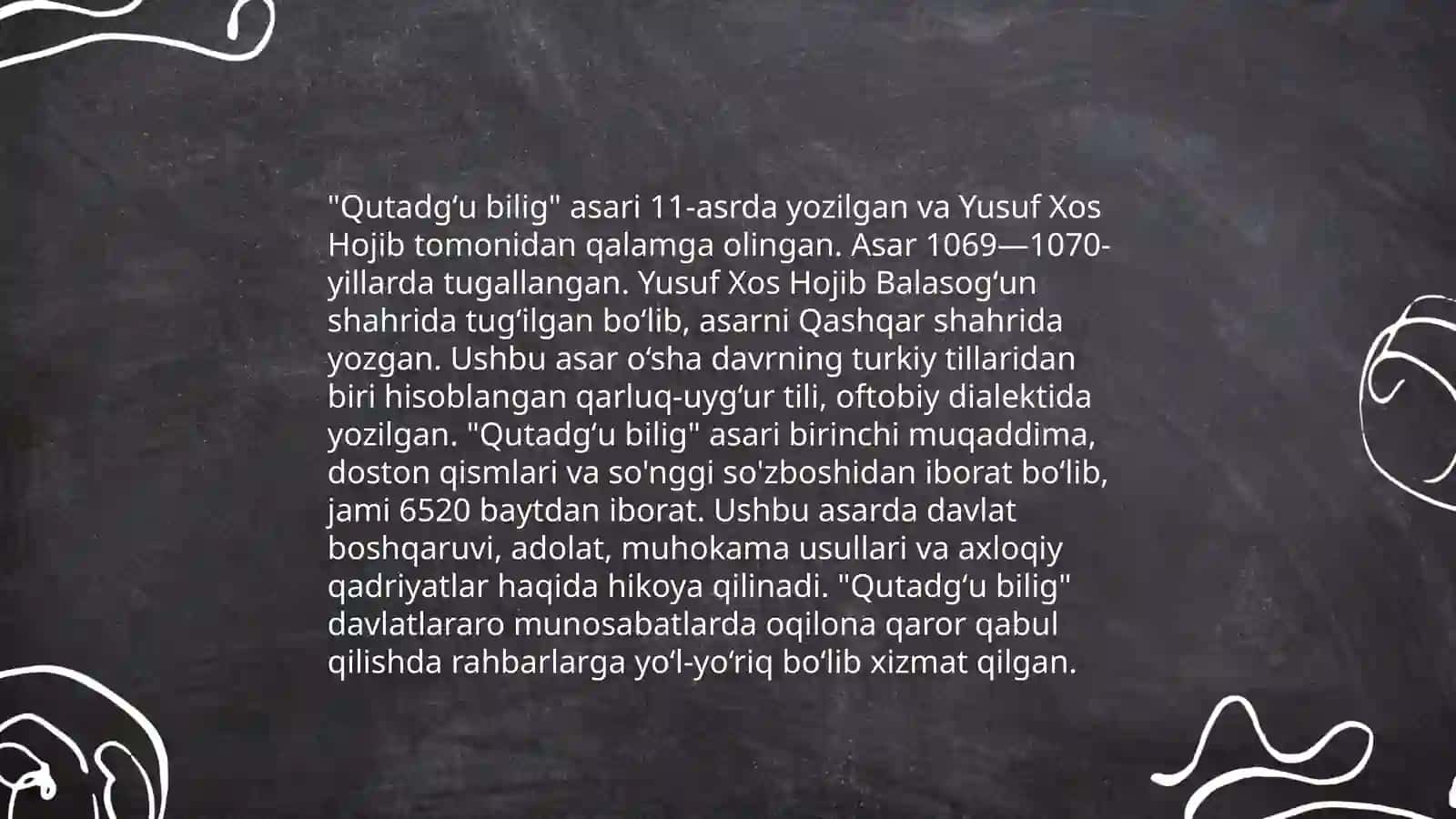 Yusuf Xos Xojib "Qutadgʻu- bilig" asari 4