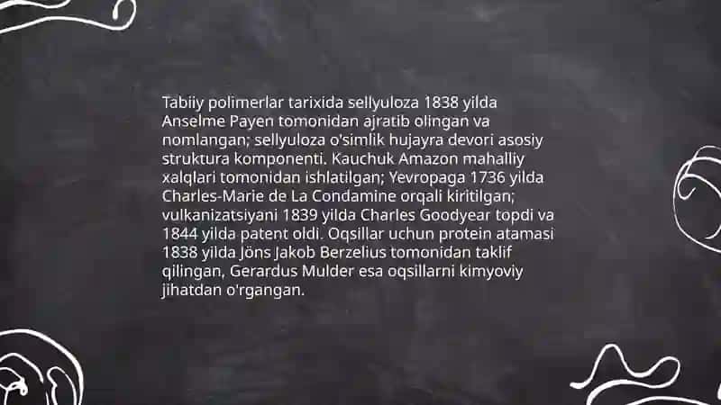 Yuqori molekulyar birikmalar kimyosining rivojlanish tarixi 4