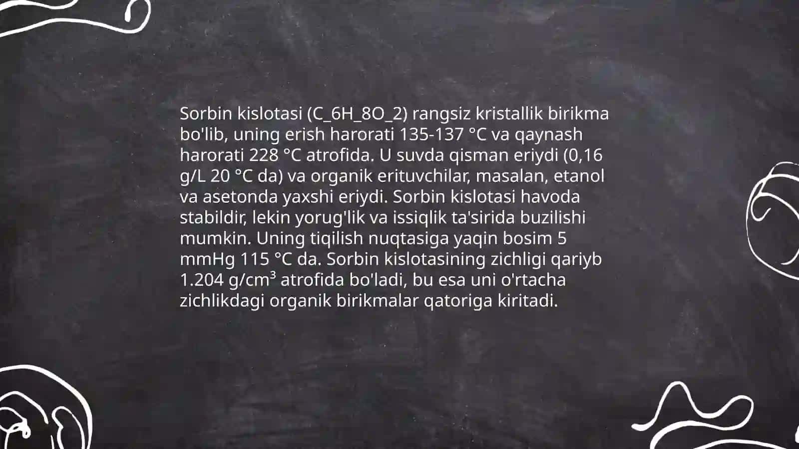Sorbin kislotasi va uning tuzlari 4