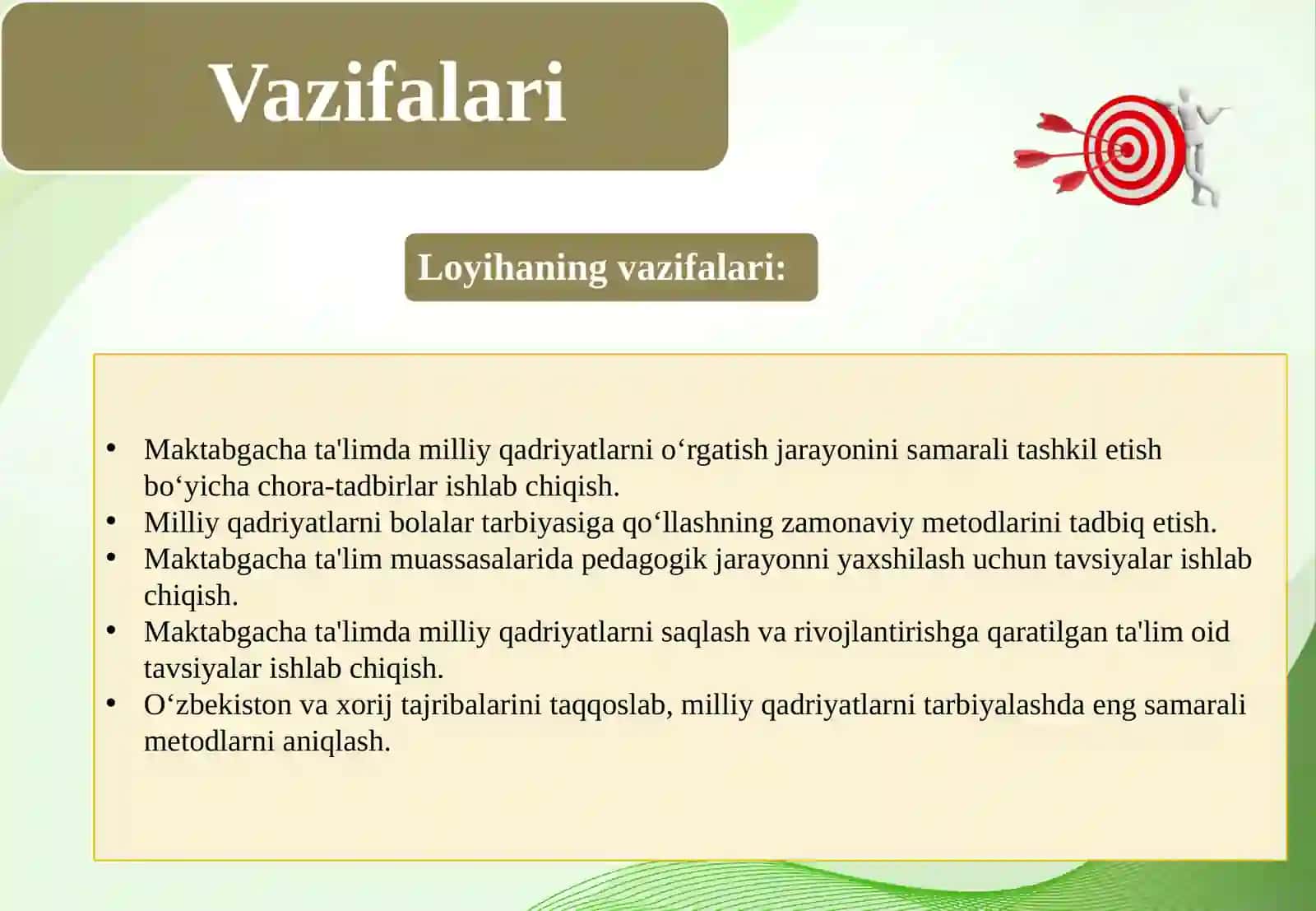Maktabgacha ta'limda milliy qadriyatlarni o'rgatish va jamoatga madaniyat oshirish 4