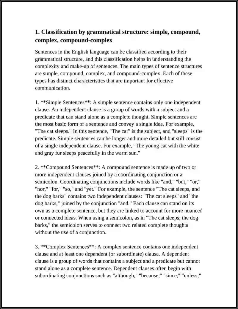 TYPOLOGY OF SENTENCES 4