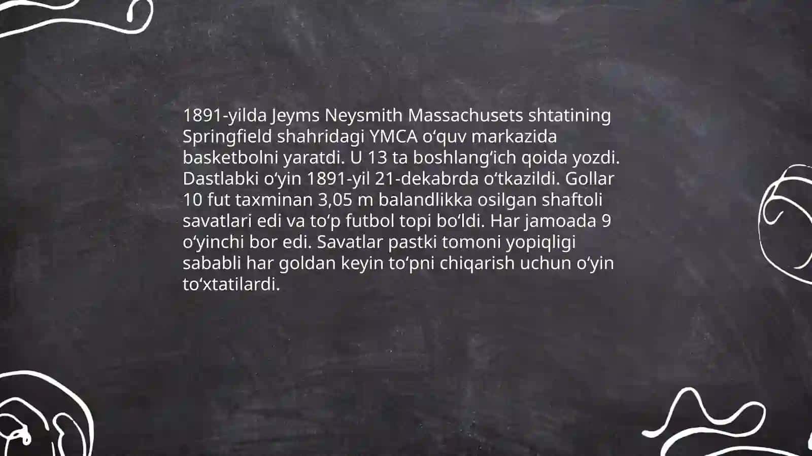 Basketbol oʻyinining kelib chiqishi va rivojlanish tarixi 4
