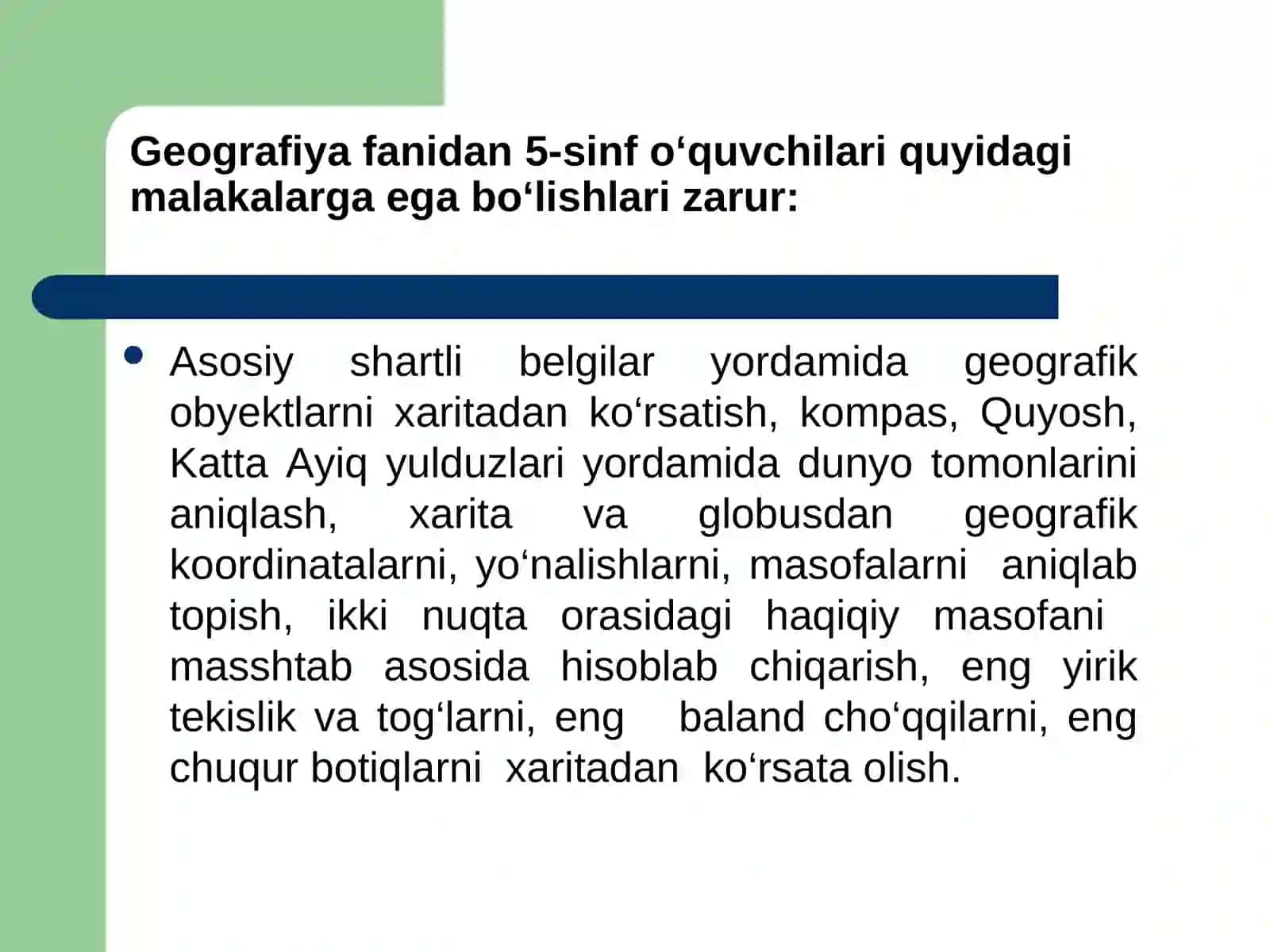 "Yo‘nalish azimutiva masofanio‘lchash” va “Masshtab” mavzulariga doir amaliy mashg‘ulotlar 4