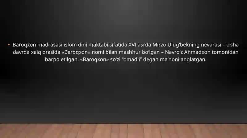 Baroqxon Madrasasi 4