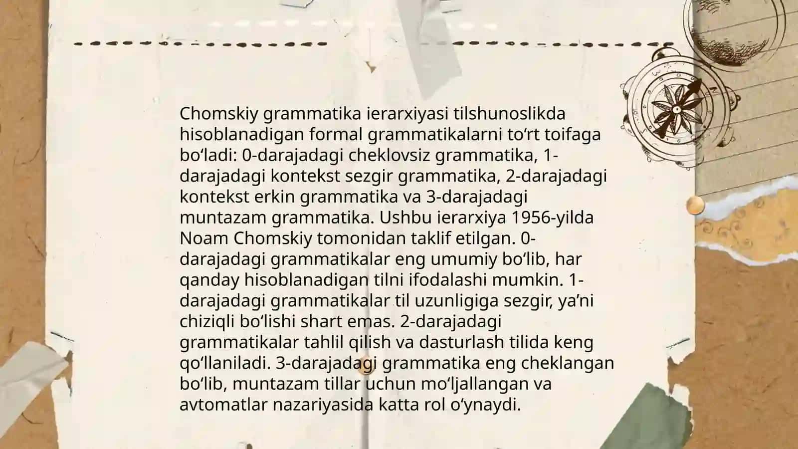 Formal til nazariyasi (Chomskiy ta'limoti) 4