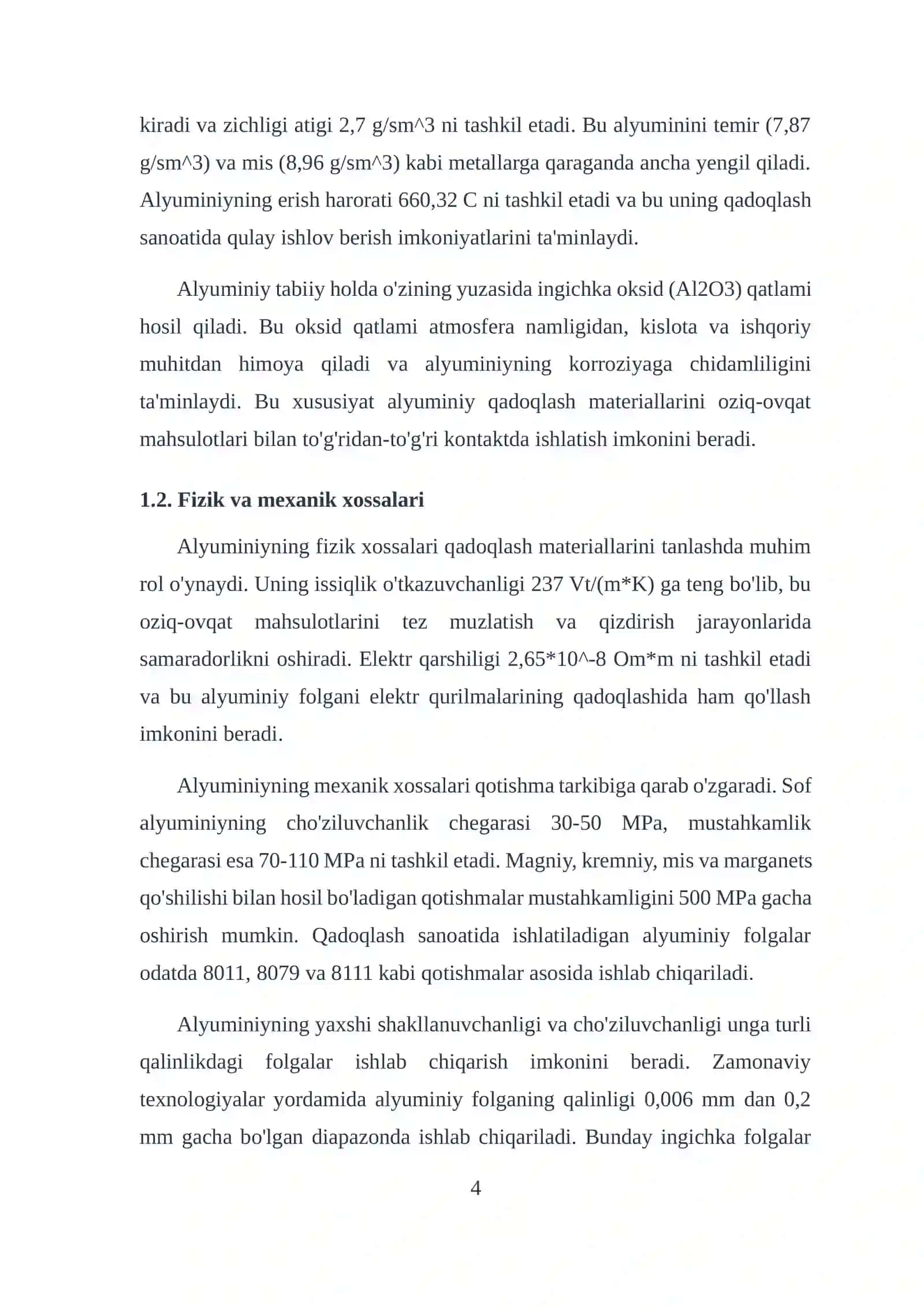 QADOQLASH MAHSULOTLARI TEXNOLOGIYASI ALYUMIN ASOSLI MATERIALLAR 4