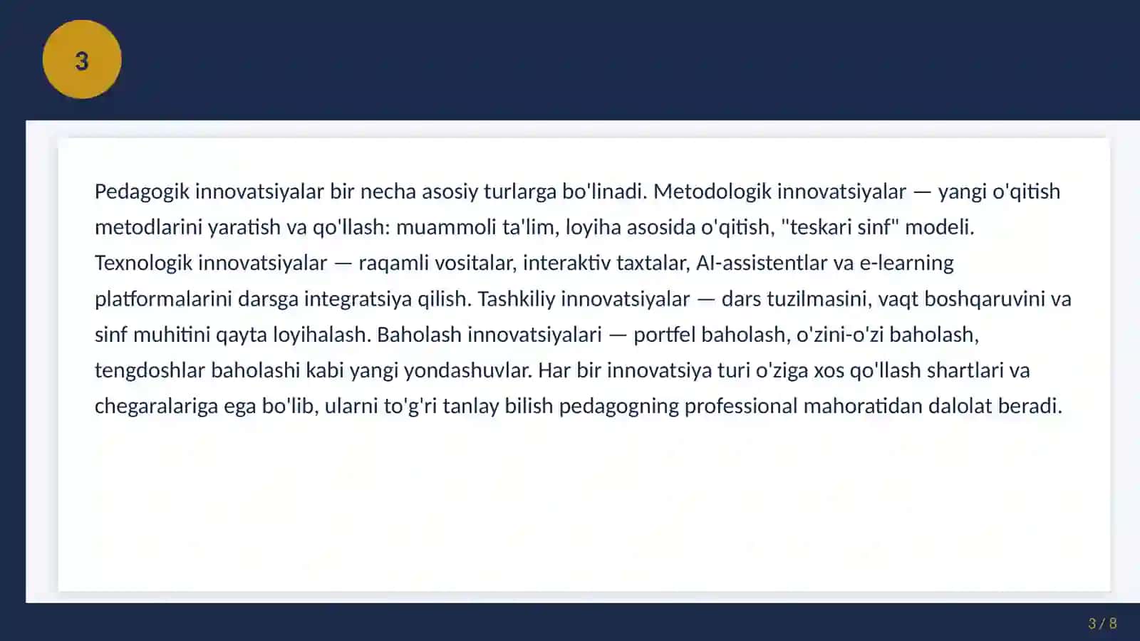 PEDAGOGNING INNOVATSION FAOLIYATI 4