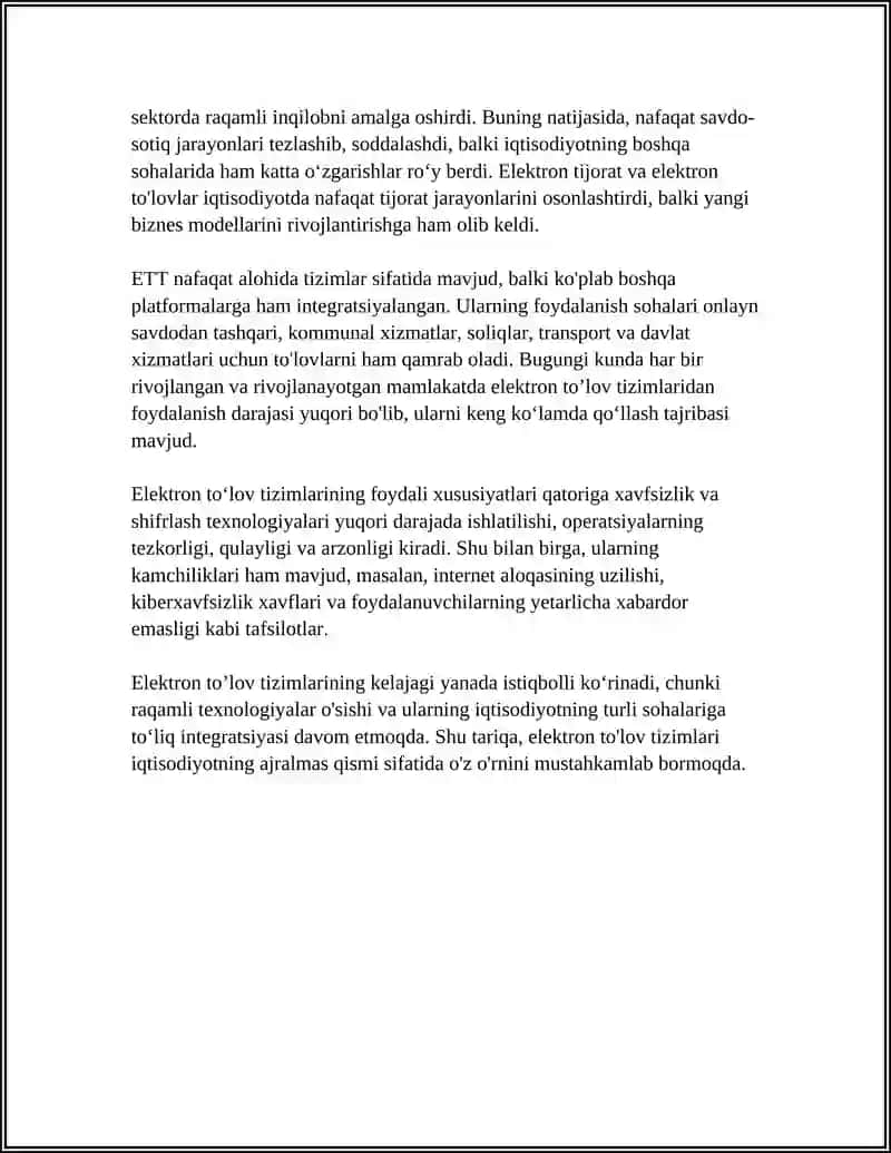 ELEKTRON TOLOV TIZIMMARI VA ULARNING IQTISODIYOTDAGI ROLI 4