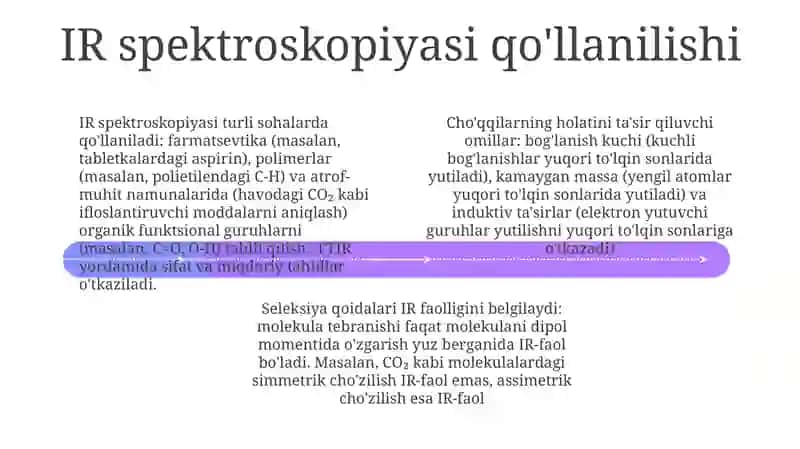 Infraqizil-spektroskopiyada tanlash qoidalari 4