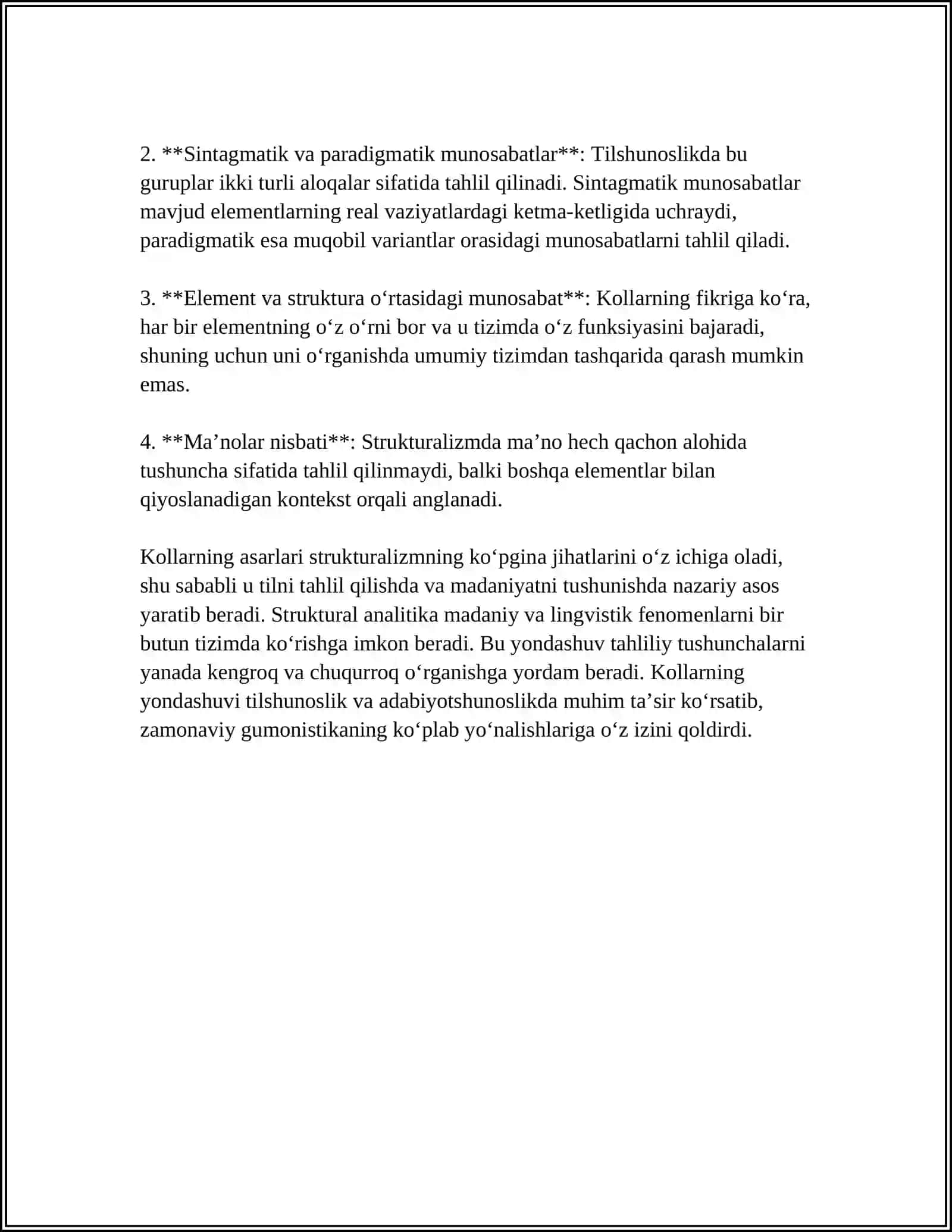 STRUKTURALIZIM MAKTABI HAQIDA(J.KOLLER ASARI ASOSIDA) 4