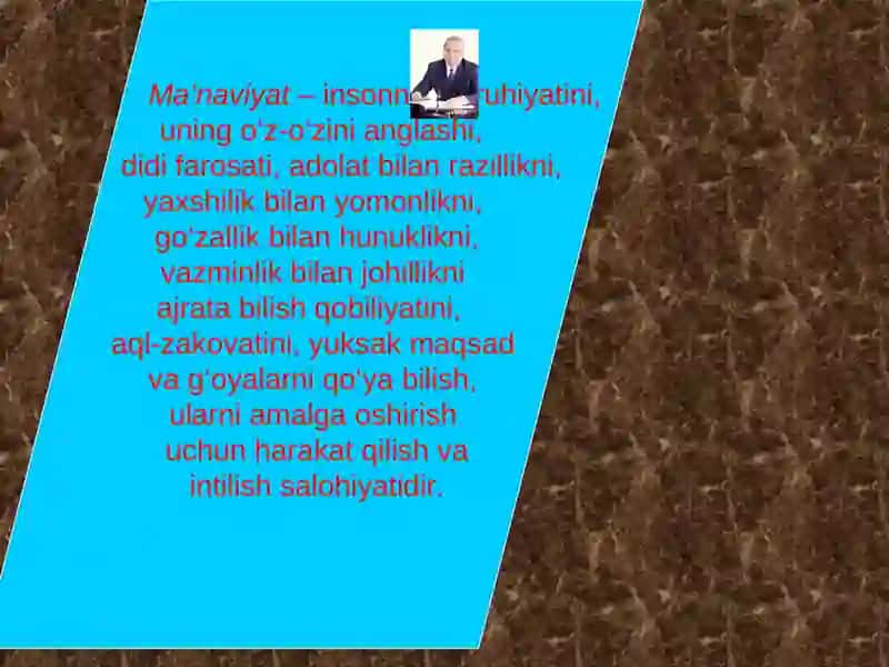 I.Karimovning ma'naviyat tushunchasi 4