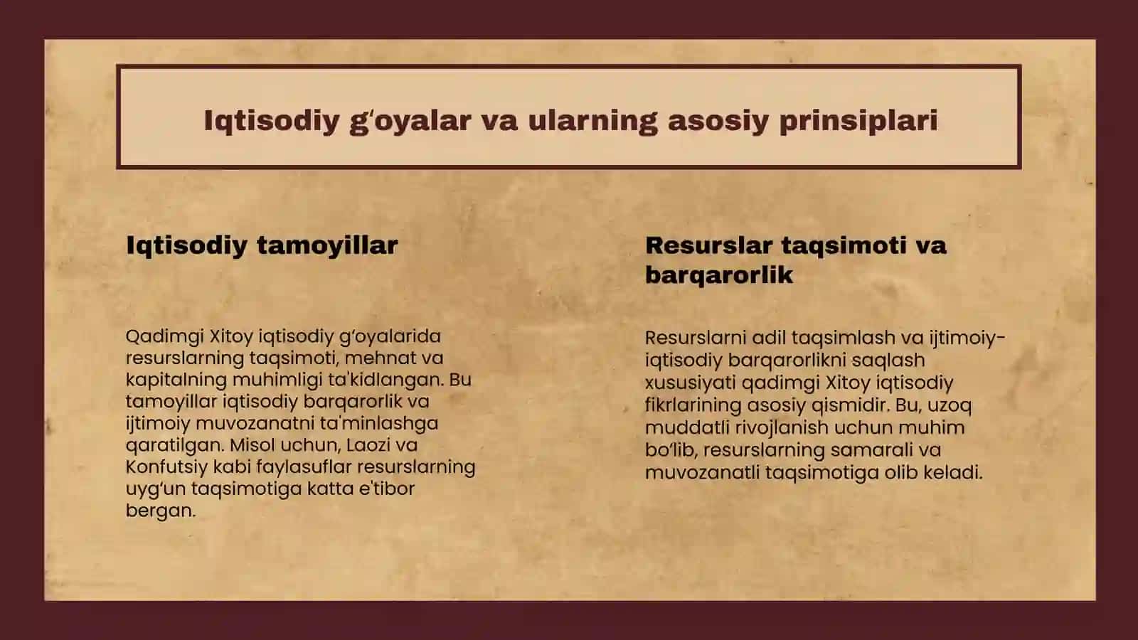 Qadimgi Xitoydagi iqtisodiy gʻoyalar 4