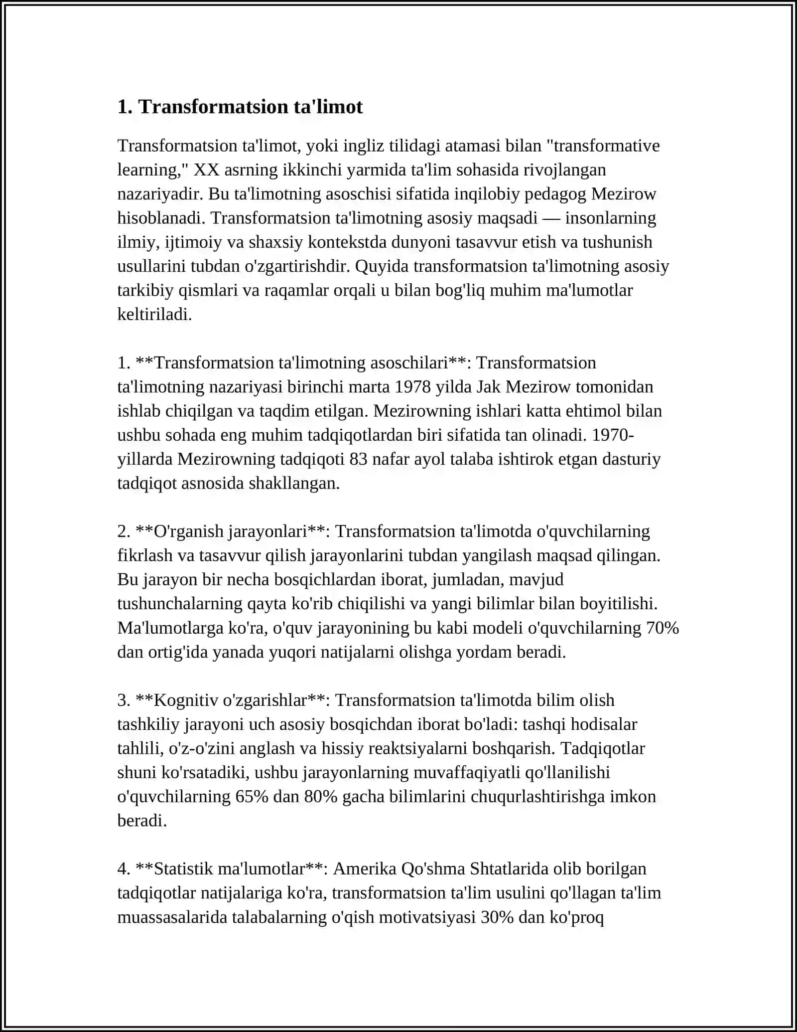 NOAM CHOMISKIYNING “SYNTACTIC STRUCTURES” ILMIY MAQOLASIGA TAQRIZ 4
