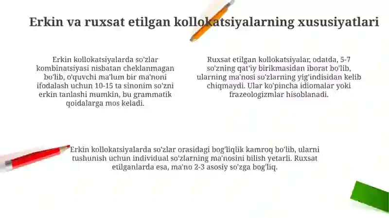 Erkin va turg‘un birikmalar 4
