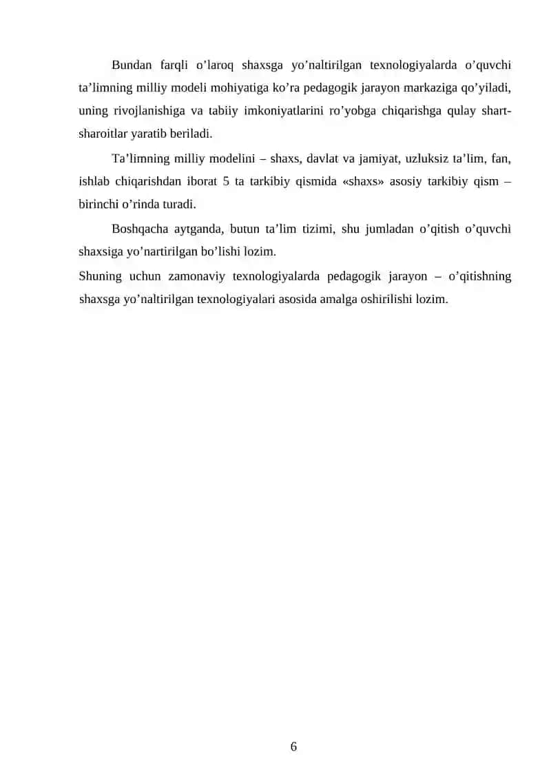 Shaxsga yo’naltirilgan pedagogik texnologiyalarda mexanika fanini akademik litseylarda o’qitish uslubiyati 4