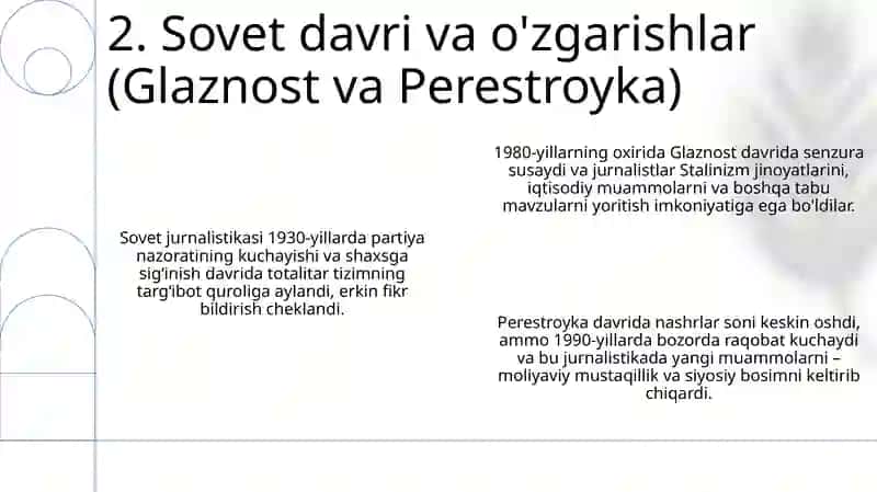 XVIII - XX ASR RUS JURNALISTIKASI TARIXI 4