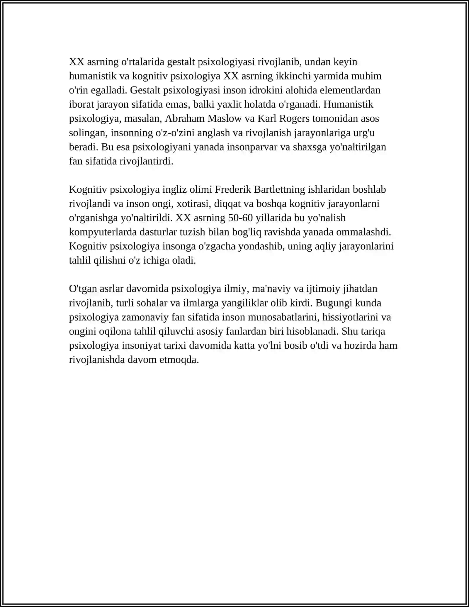PSIXOLOGIYA FANINING PREDMETI VA RIVOJLANISH TARIXI 4