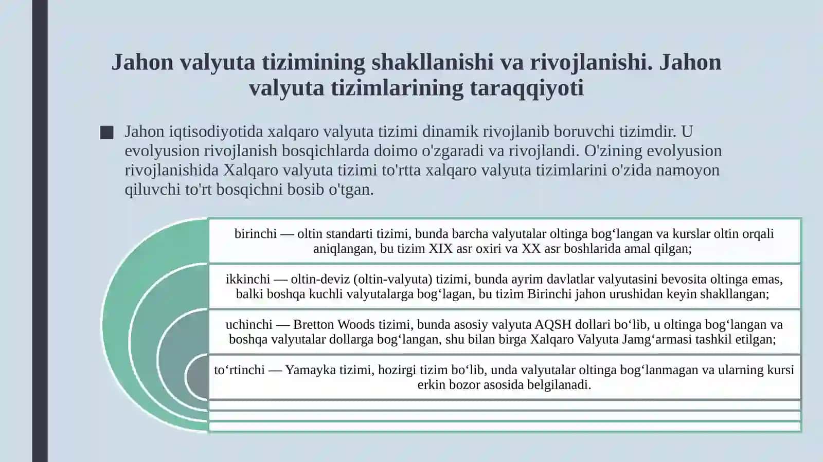 JAHON VALYUTA TIZIMLARINING TARAQQIYOTI 4