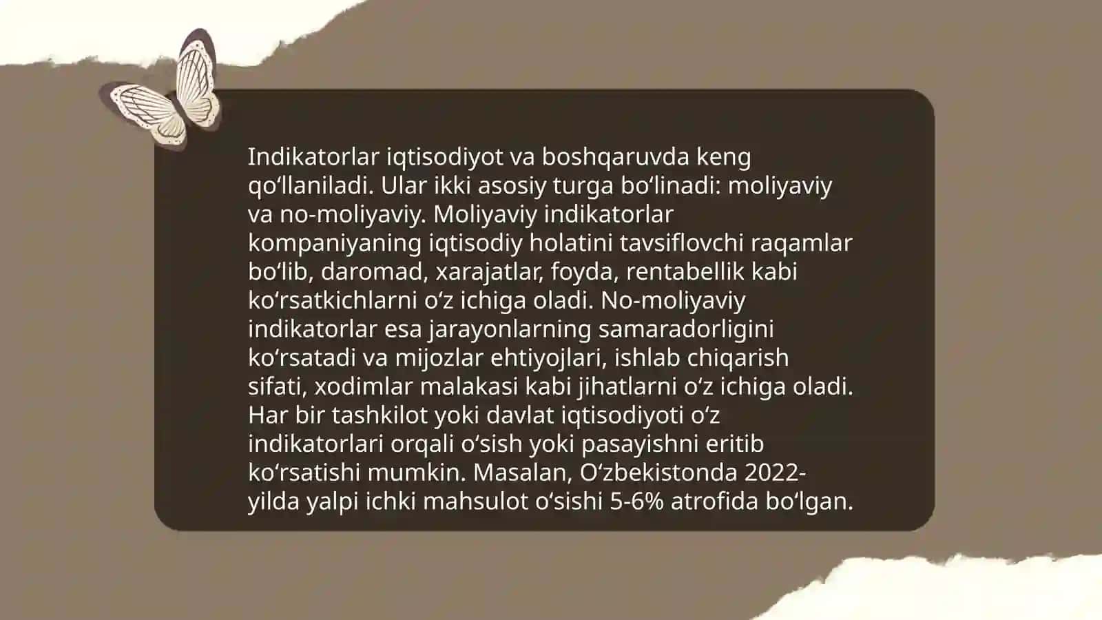 Indikatorlar nazariyasi 4