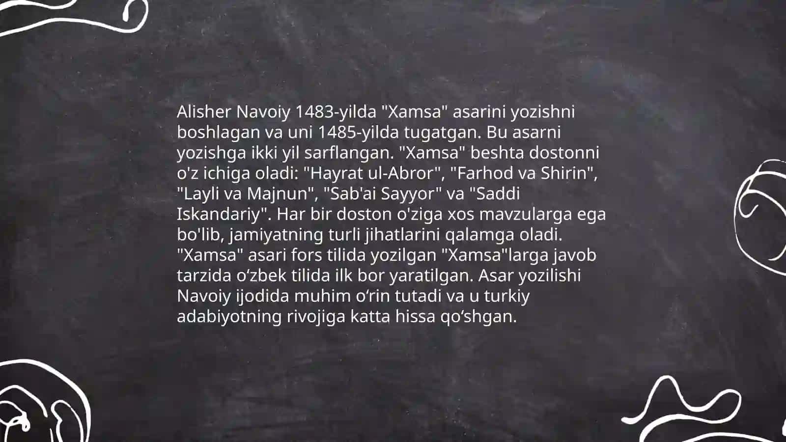 Alisher navoiyning "Lison ut-tayr" dosdonidagi hikoyatlar 4