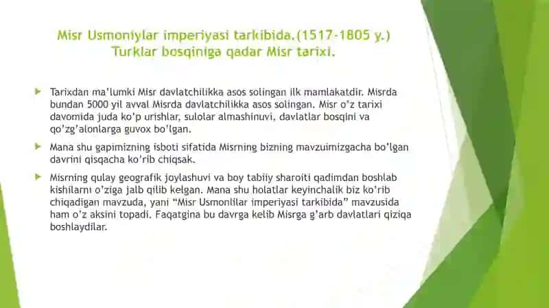 MISR USMONIYLAR IMPERIYASI TARKIBIDA 4