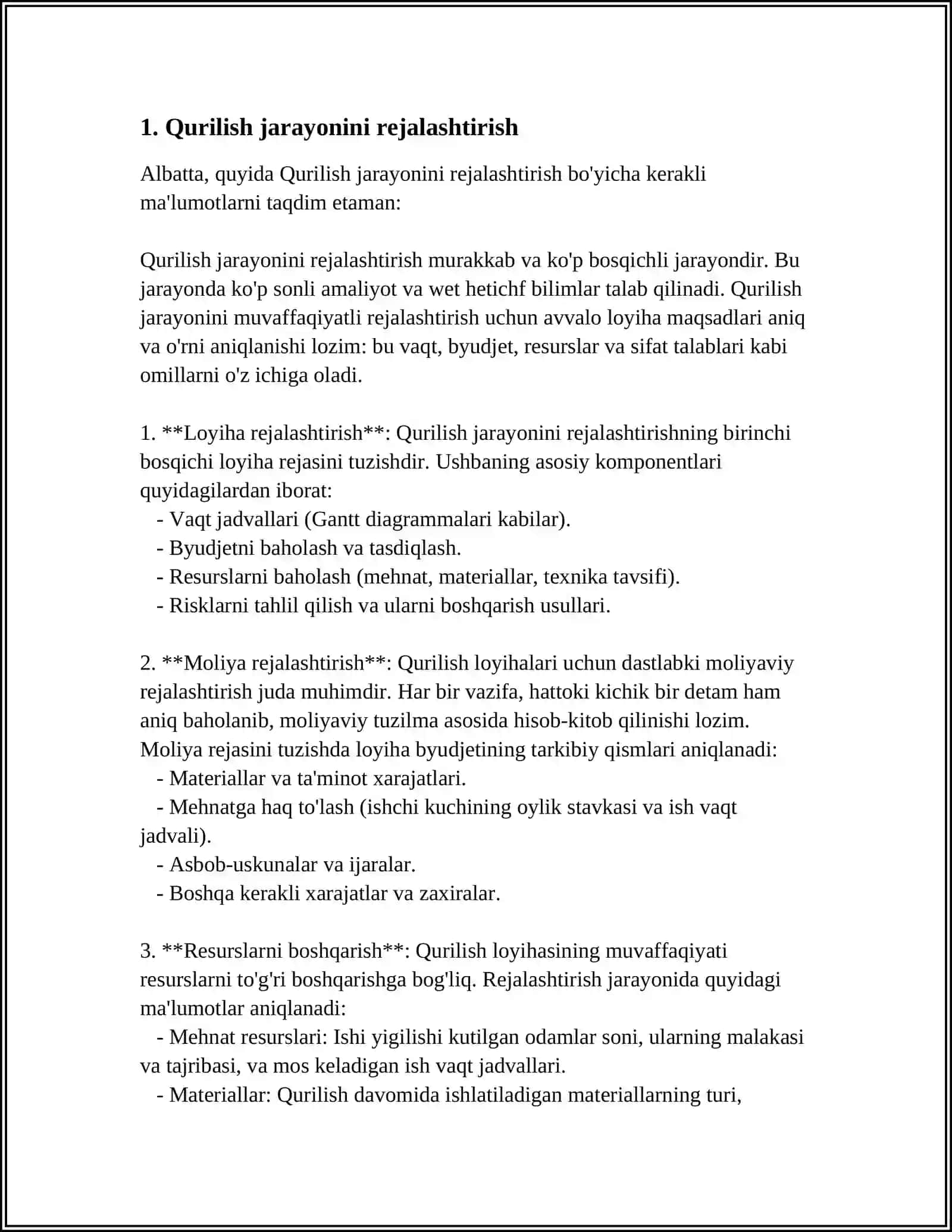 QURILISH ISHLAB CHIQARISHINI VA JARAYONINI TASHKIL ETISH ASOSLARI 4