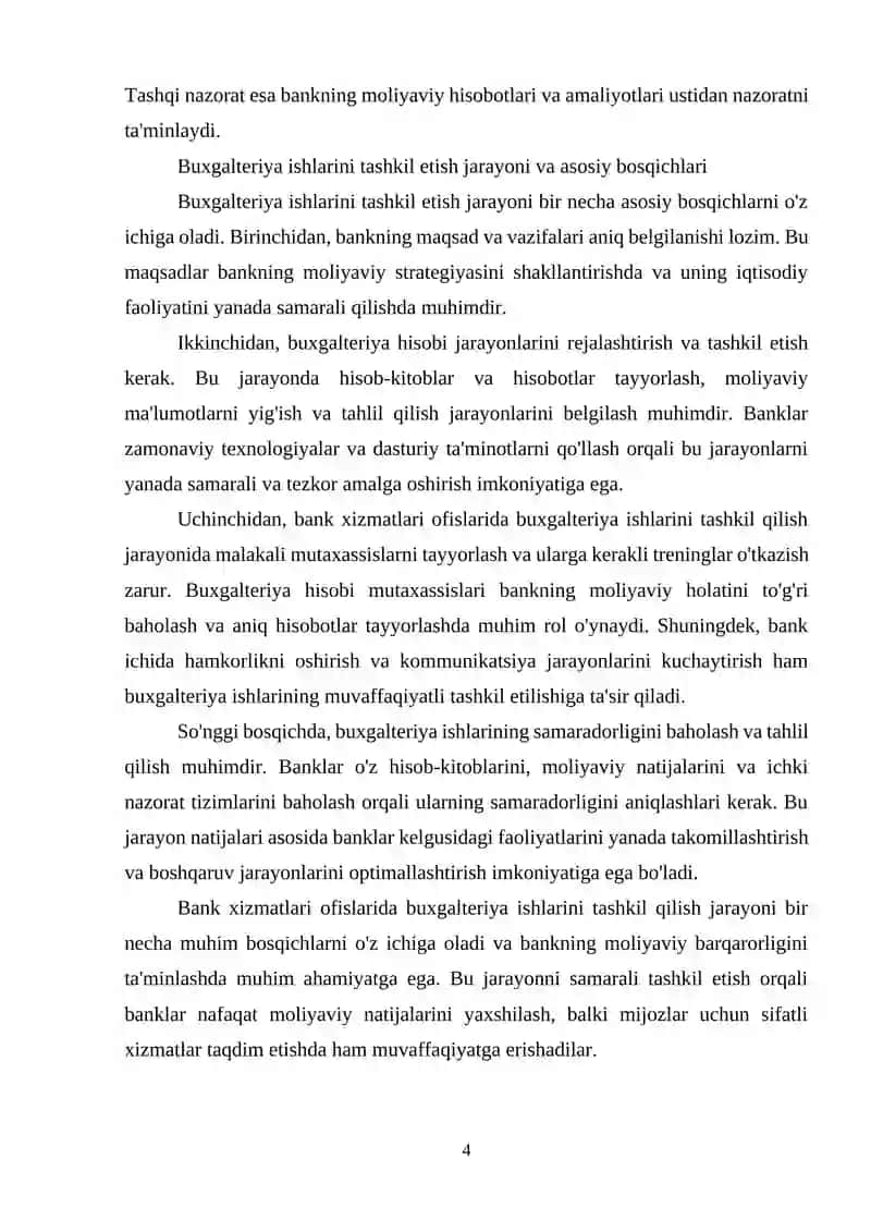 BANK XIZMATLARI OFISLARIDA BUXGALTERIYA ISHLARINI TASHKIL QILISH ASOSLARI 4