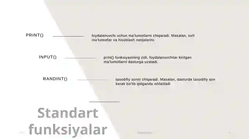 Qism Dasturlar: Funksiyalar va Protseduralar 4