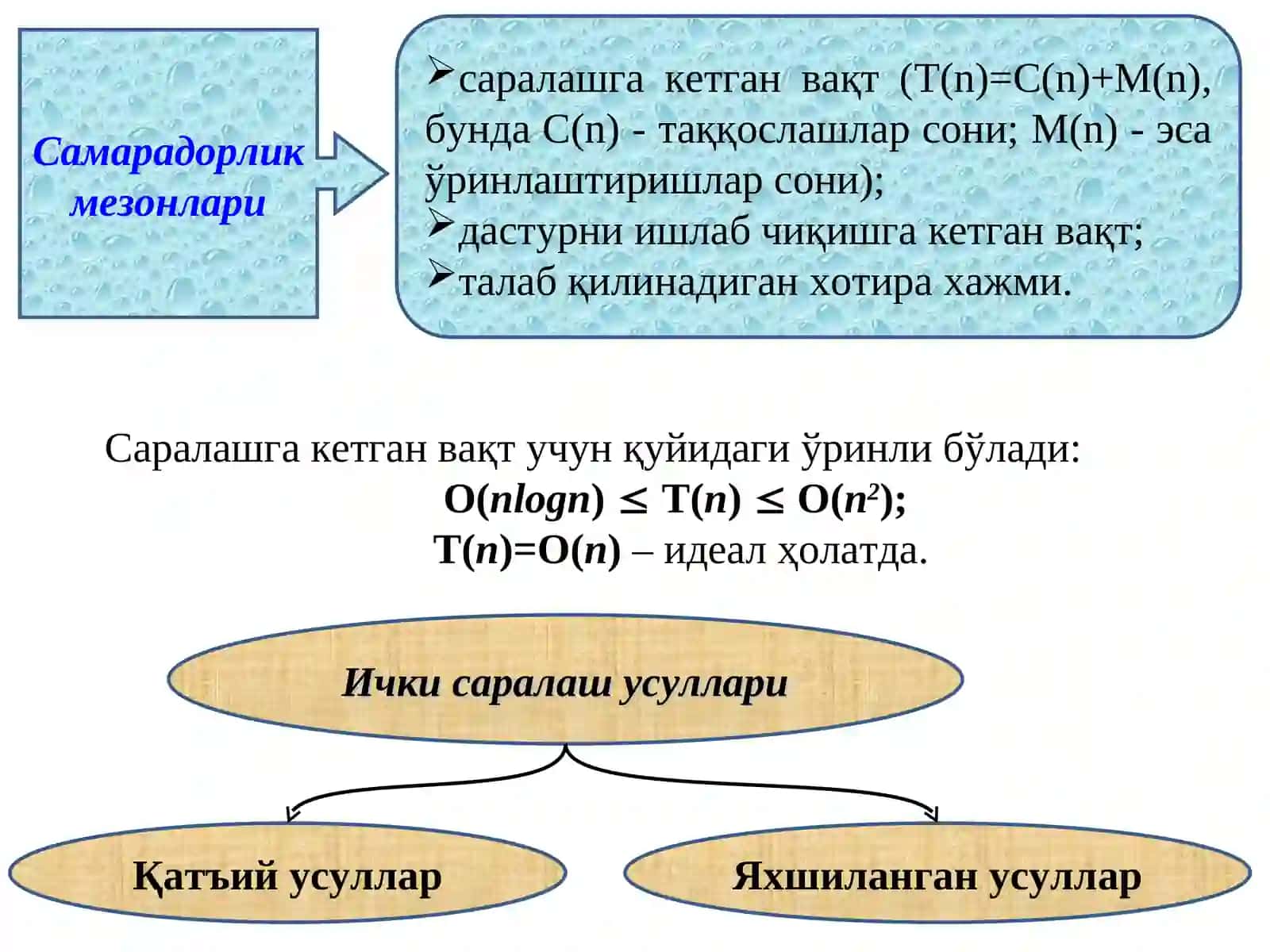 Саралашнинг қатъий усуллари 4