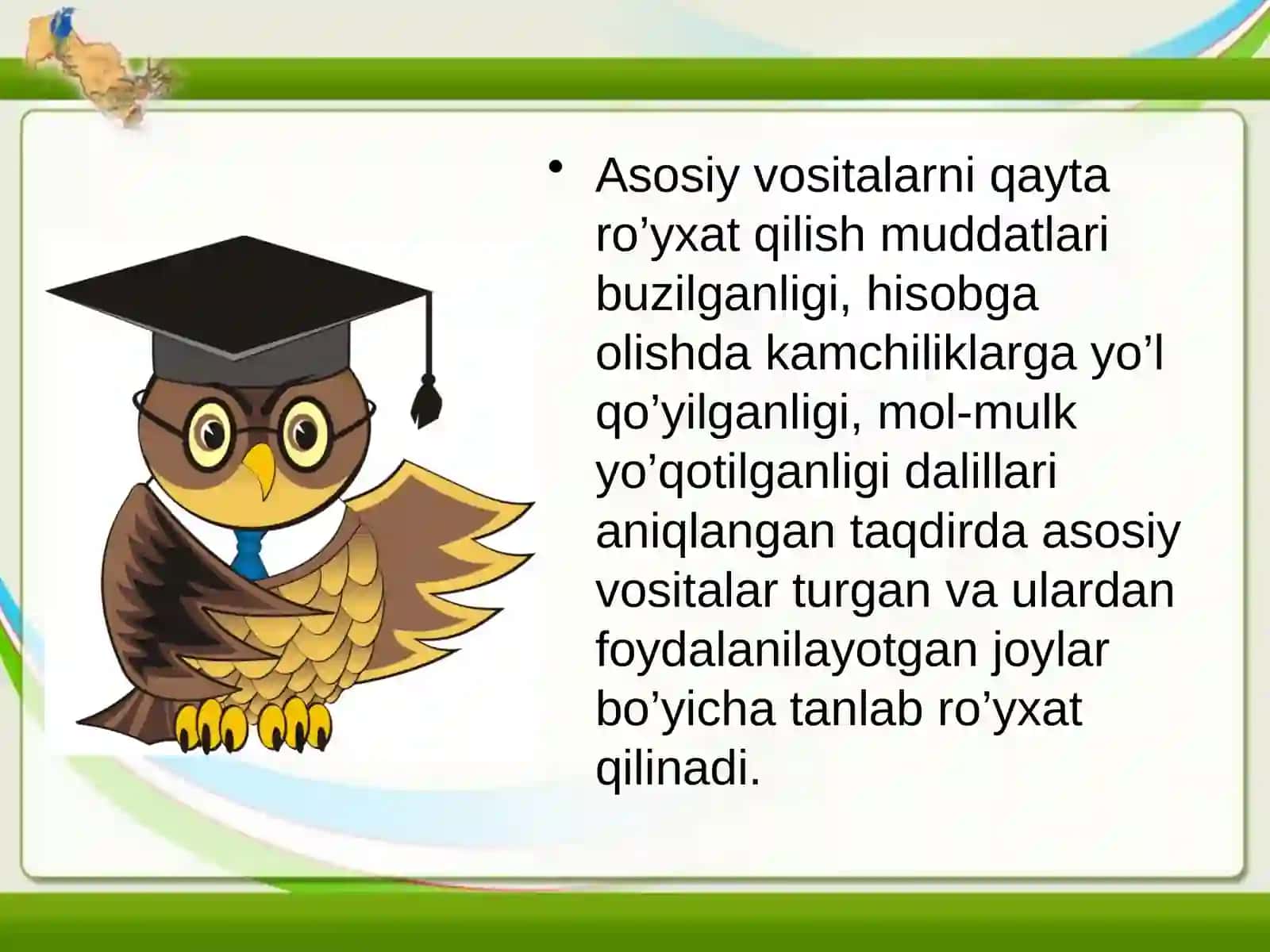 Asosiy vositalarni balansga olish 4