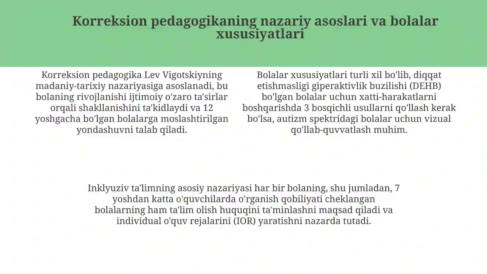 Korreksion tarbiyaviy ish tushunchasi (KI bolalarda) 4