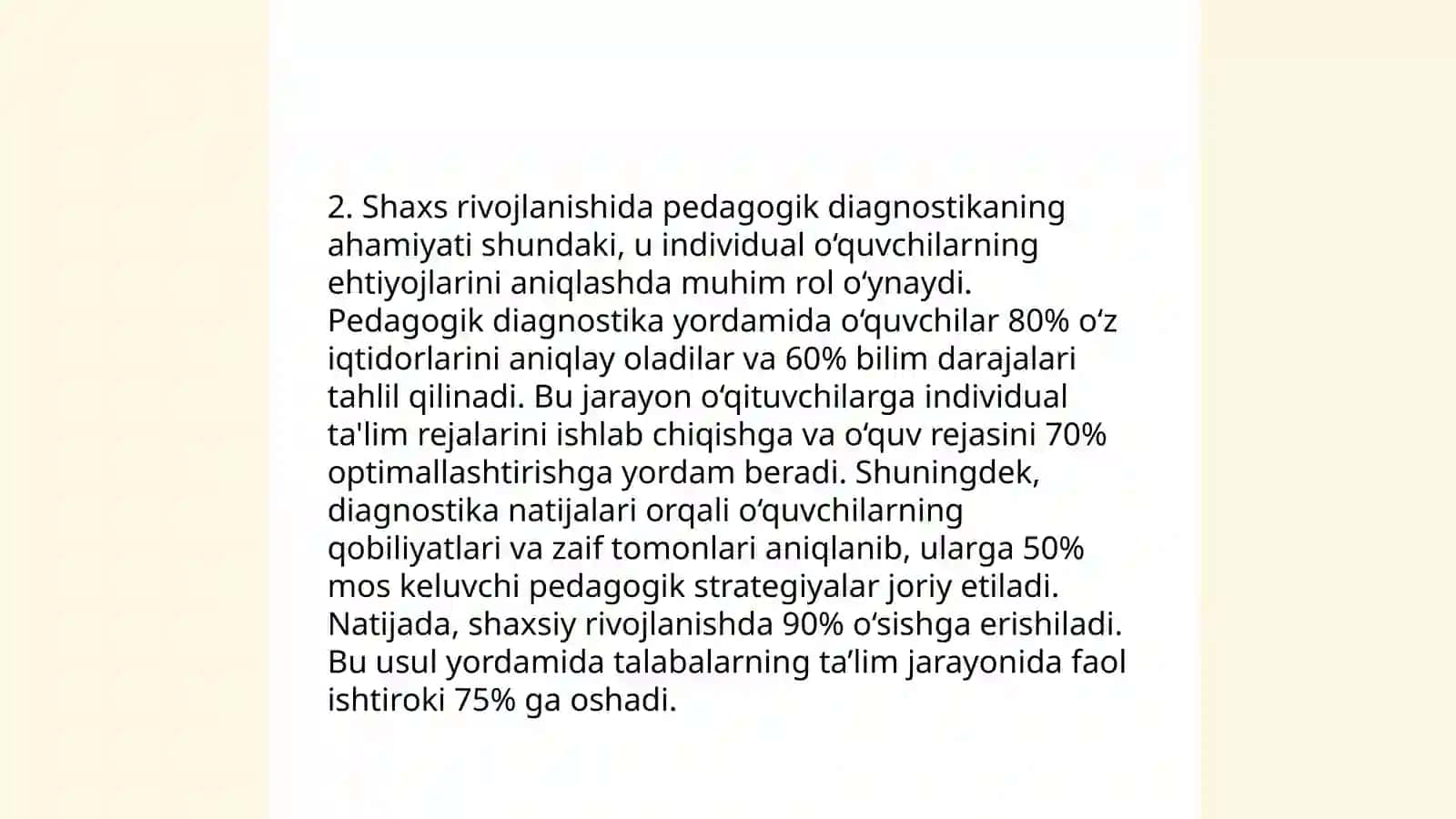 Pedagogik diagnostika 4
