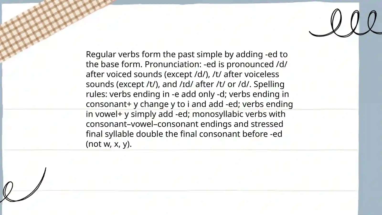 Regular verbs 4