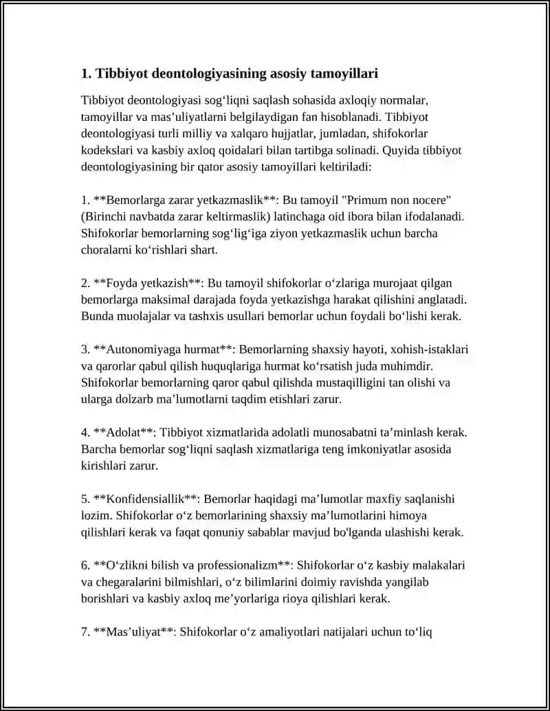 TIBBIYOT DEONTOLOGIYASI ASOSLARI 4