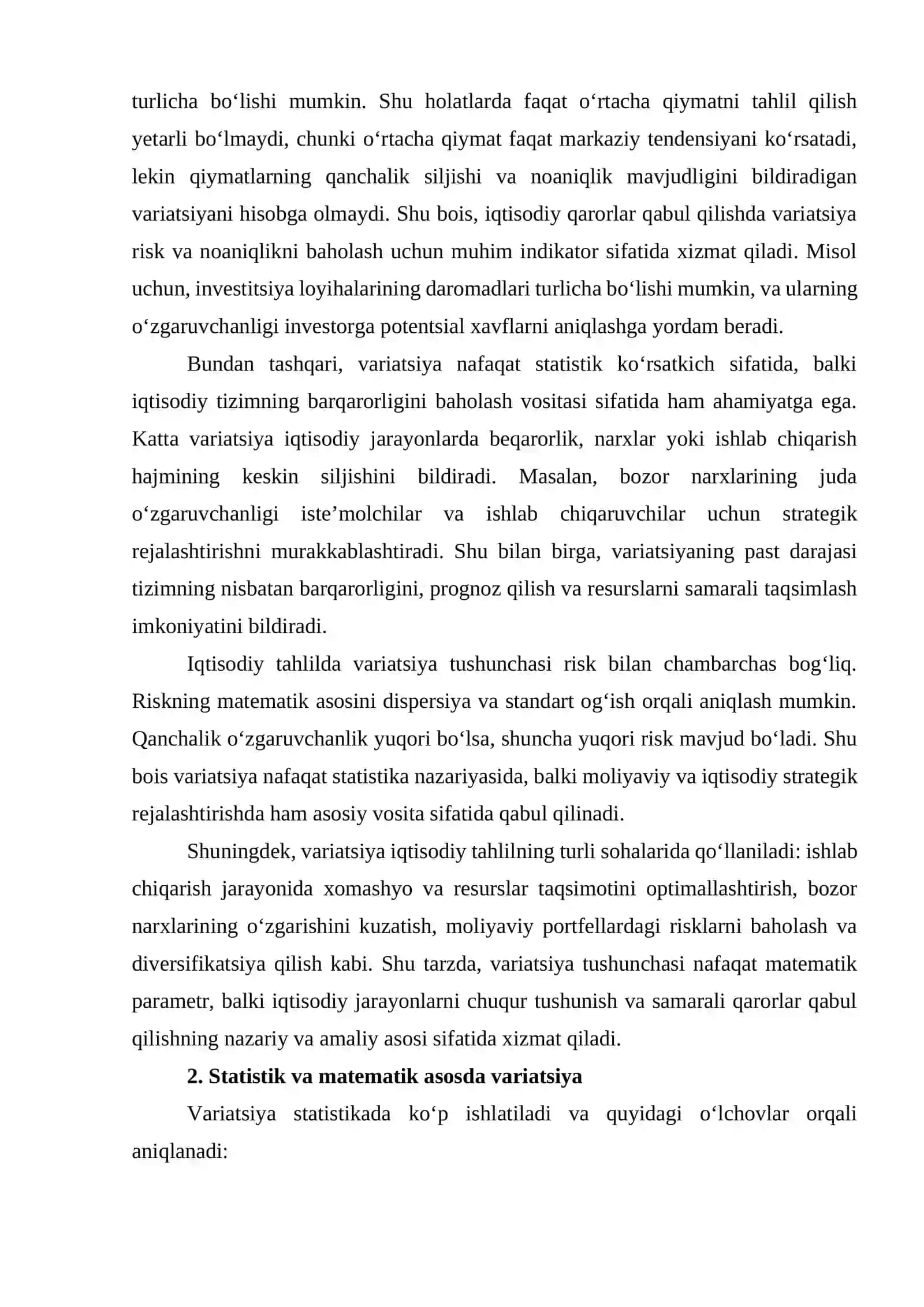 VARIATSIYA TUSHUNCHASI VA UNING IQTISODIY MAZMUNI 4