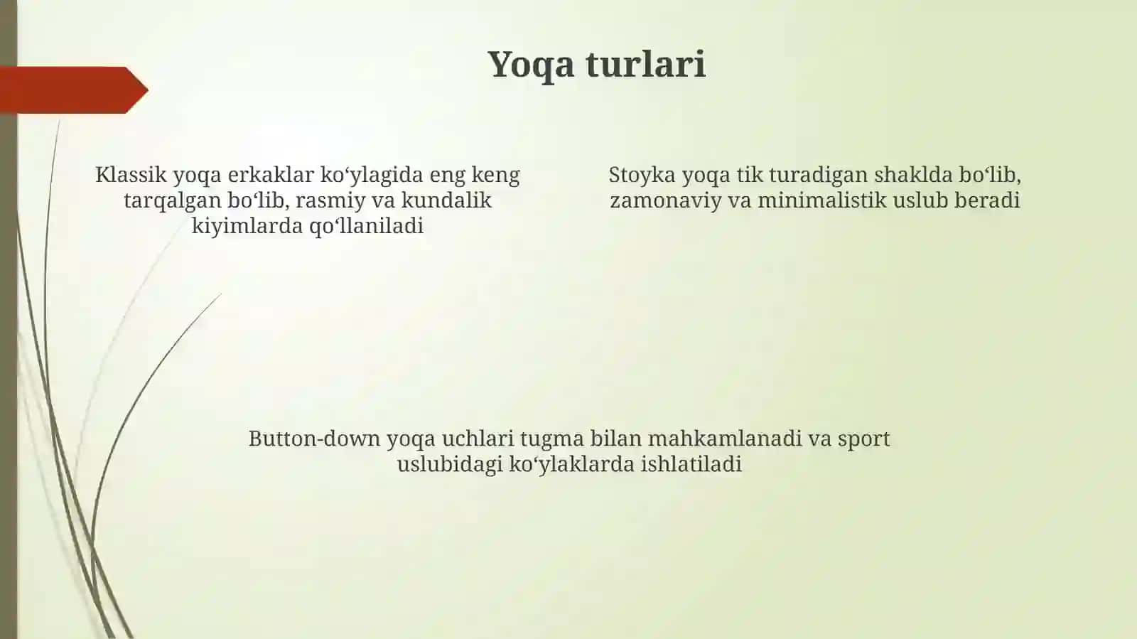 Erkaklar ko'ylagiga yoqa yeng va manjet namunalarini 4