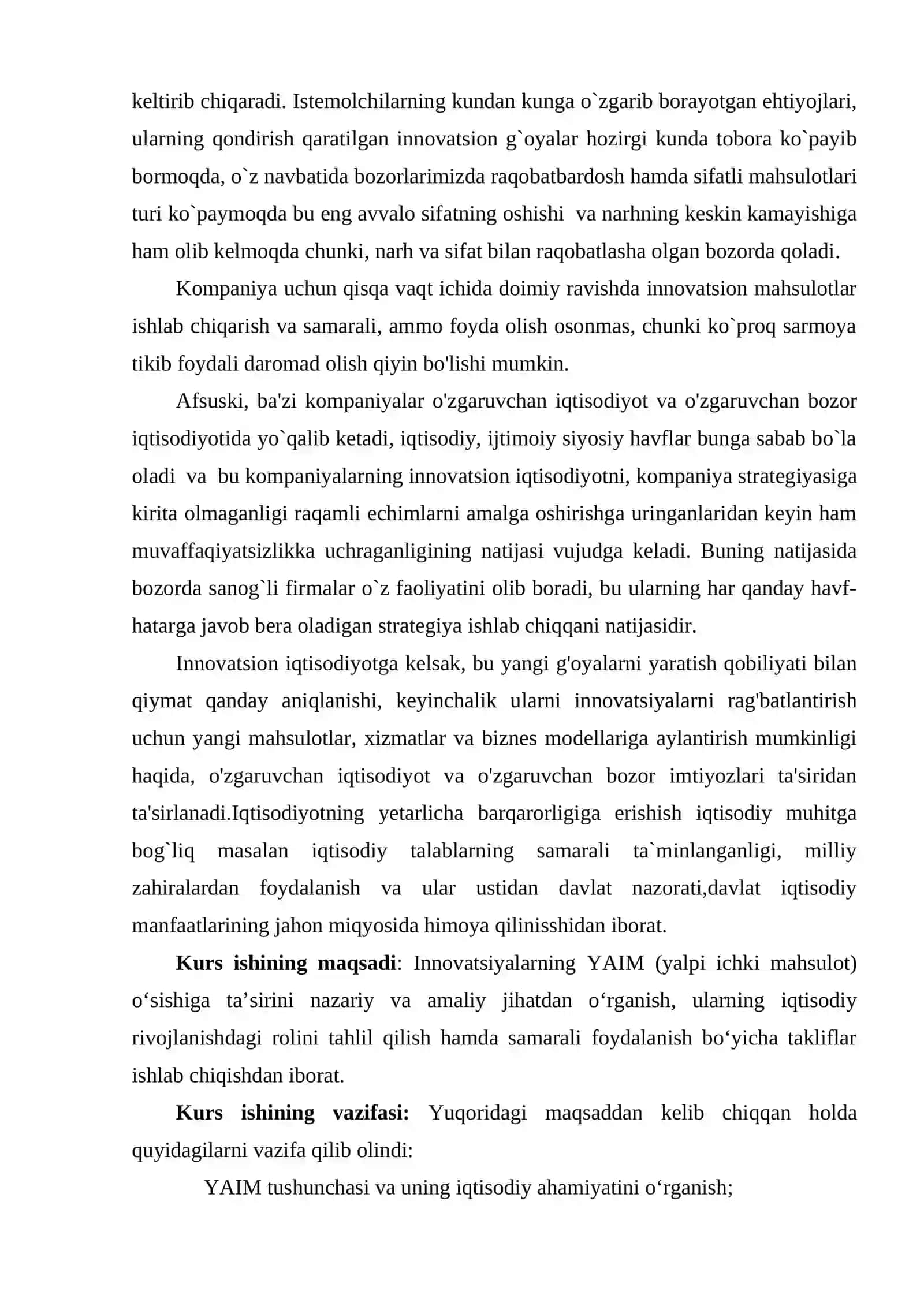 “YAIM o'sishda innovatsiyalarning ta'siri” 4