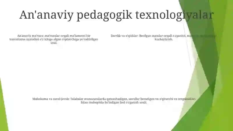 Pedagogik Texnologiyalarning Metodlari 4