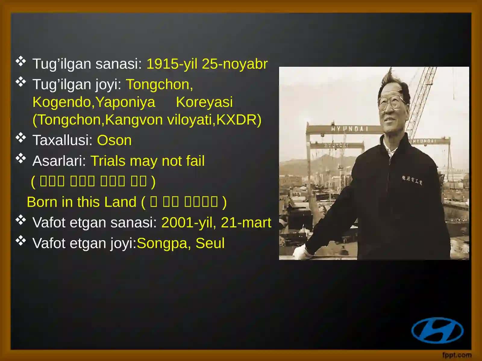 "HYUNDAI"avtomobillarining rivojlanish tarixi va bosqichlari 4