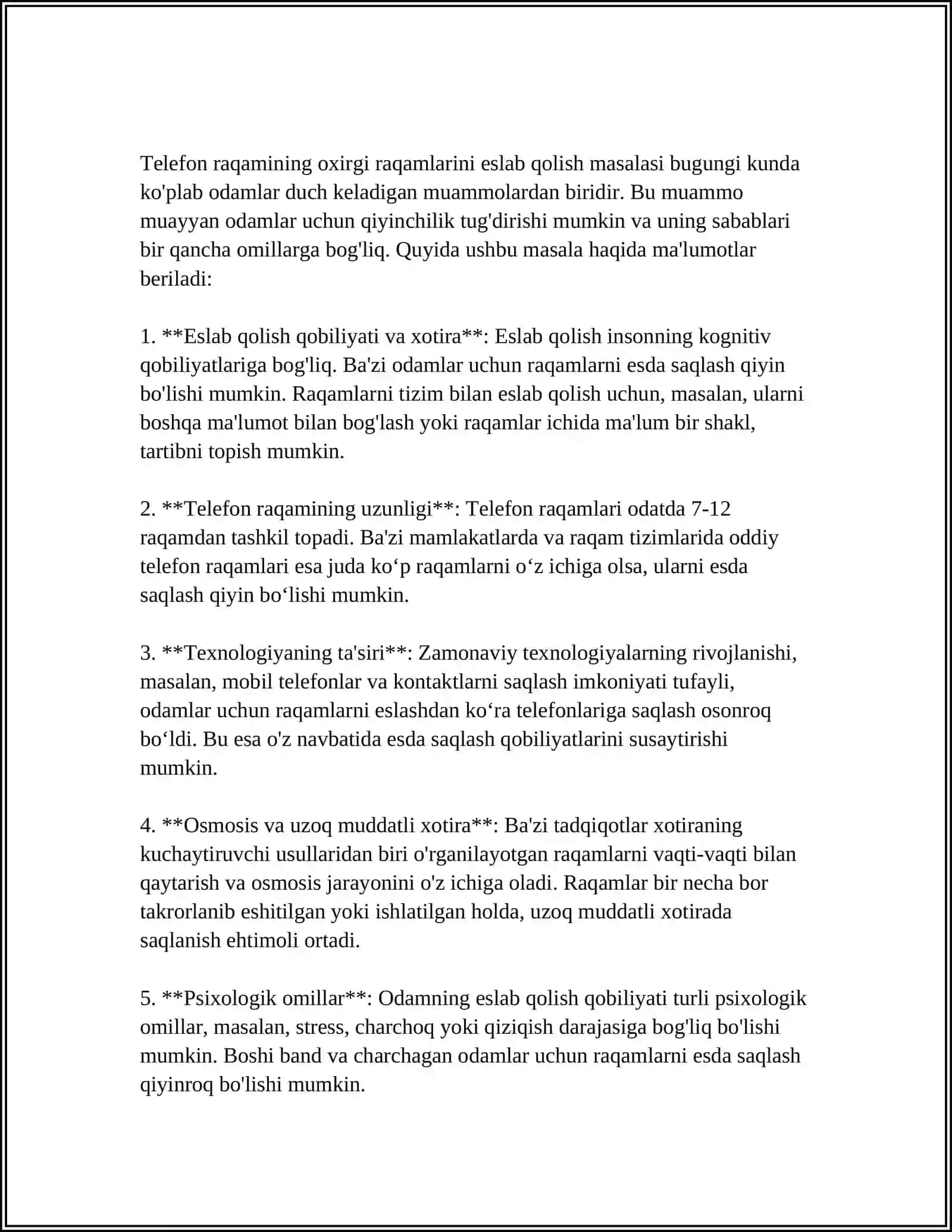 ABONENT TELEFON RAQAMINING OXIRGI RAQAMINI UNUTGAN VA SHUNING UCHUN UNI TASODIFIY TERADI. UNING 3 TADAN KO‘P BO‘LMAGAN JOYGA QO‘NG‘IROQ QILISHI EHTIMOLINI ANIQLANG 4