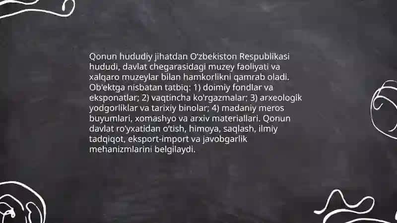 Muzeylar to'g'risida qonun va uning ahamiyati 4