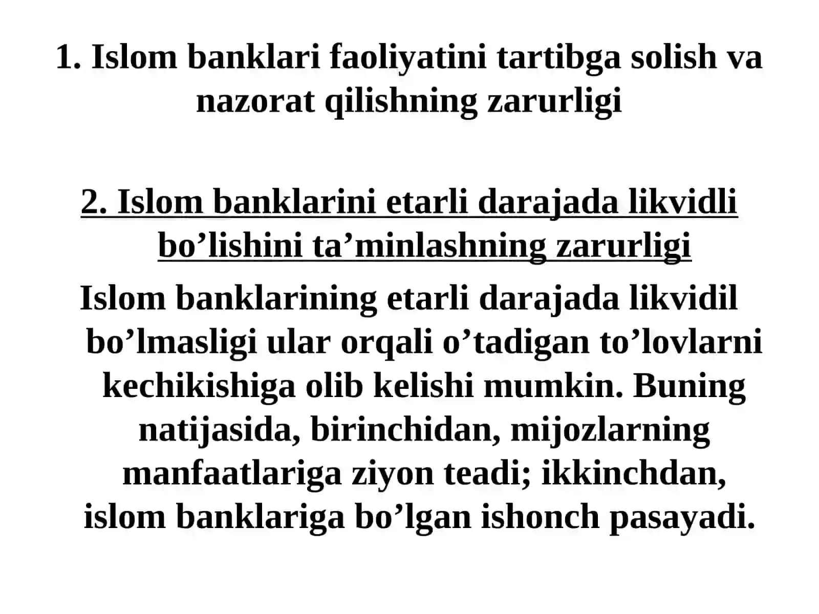 Islom banklari faoliyatini tartibga solish va nazorat qilish 4