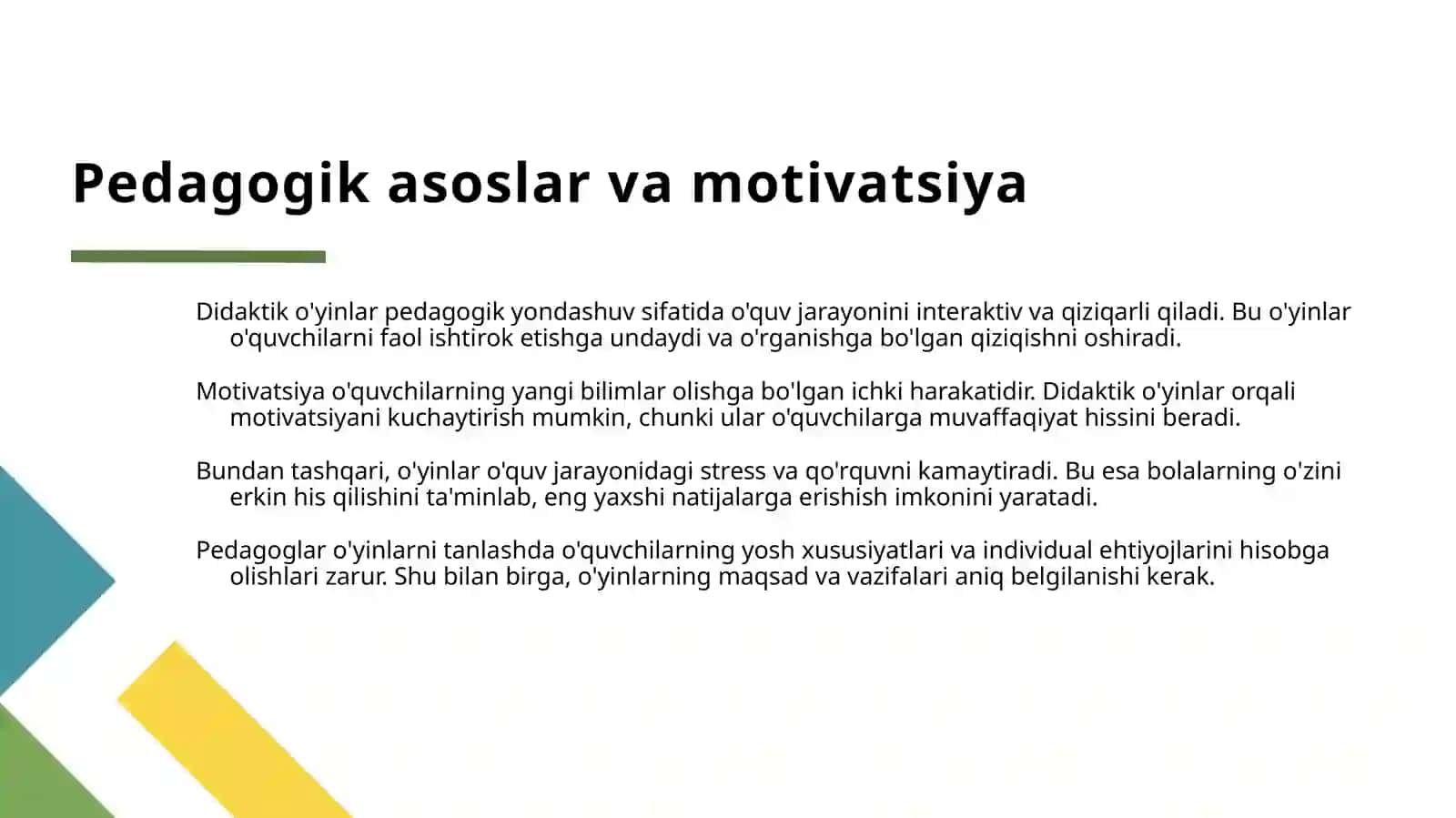 BOSHLANG'ICH SINF DARSLARI JARAYONIDA DIDAKTIK O'YINLARDAN FOYDALANISH 4