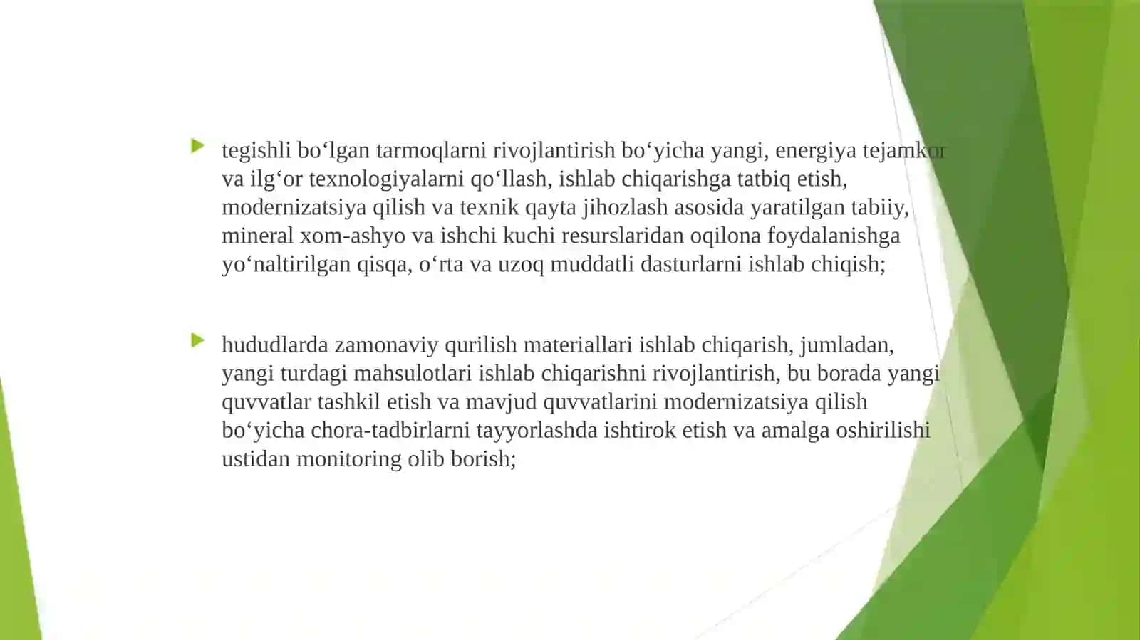 Qurilish industrisi va qurilish kompleksini rivojlantirish bo'limi 4