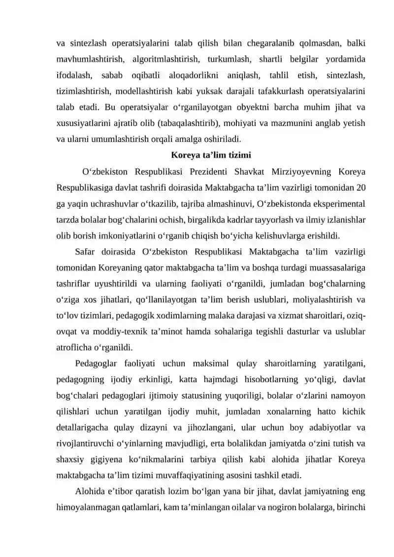 Rivojlangan mamlakatlarda maktabgacha ta’lim tizimi 4