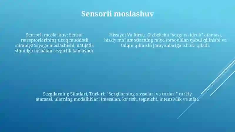 Hissiyot Va Idrok, Sezgilarning Sifatlari, Turlari 4