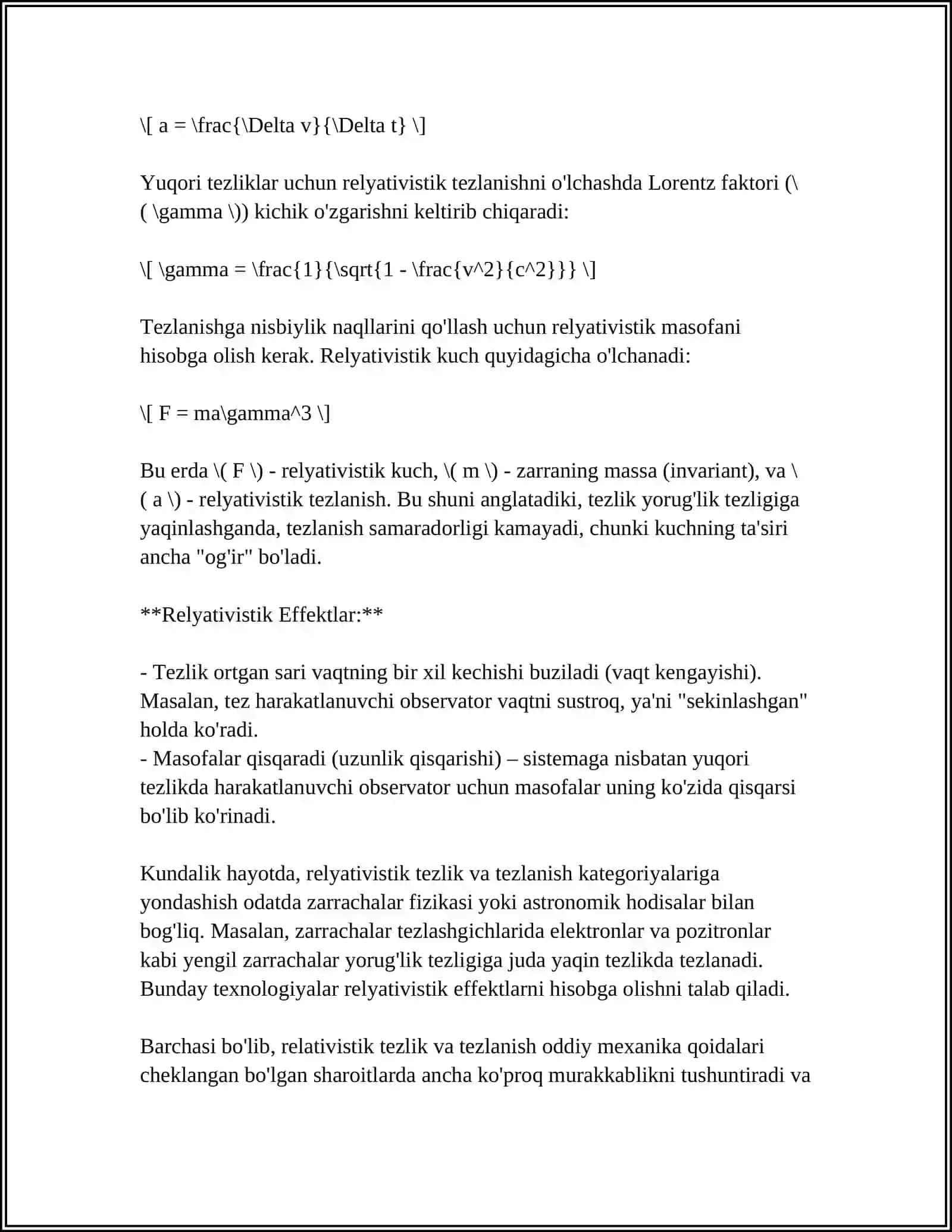 RELYATIVISTIK DINAMIKA ELEMENTLARI 4
