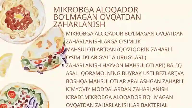 Ovqatdan zaharlanish va uning oldini olish choralari 4