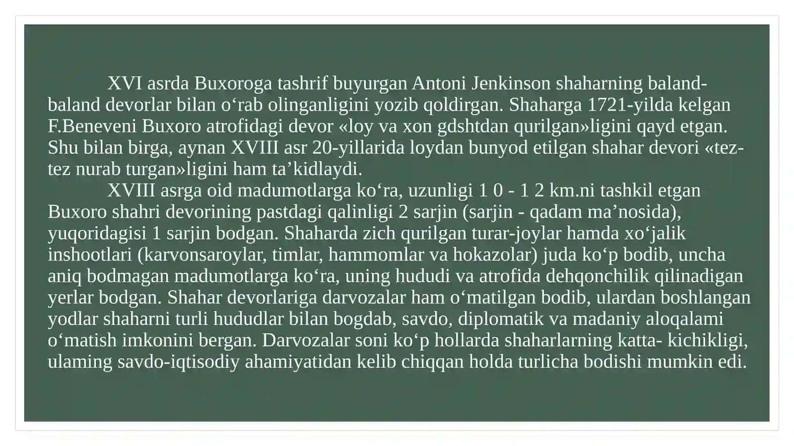 Ashtarxoniylar davri hunarmandchilik va savdo markazlari 4